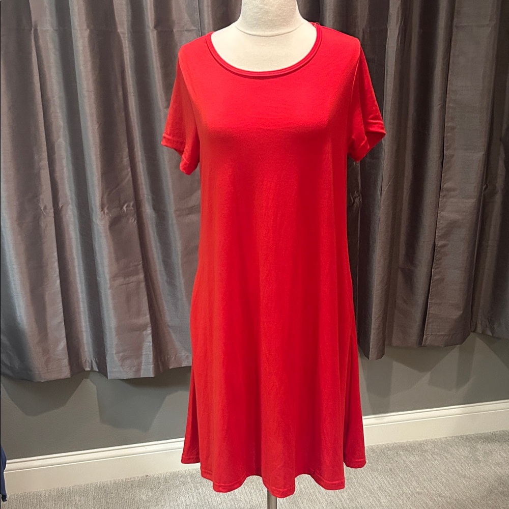 Solid Red LuLaRoe Jessie Dress NEW UNICORN